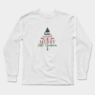 Christmas calligraphy tree Long Sleeve T-Shirt